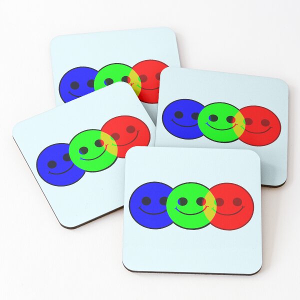 Item preview, RGB Smiling Faces  designed and sold by TheDoggoDraws.