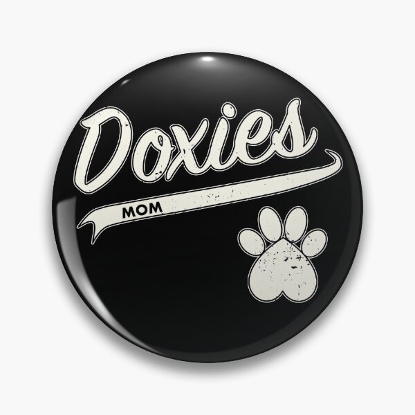 Item preview, Team Doxies Mom - Retro Baseball Jersey - Paw accent - Vintage White lettering designed and sold by 8PawsStudio.