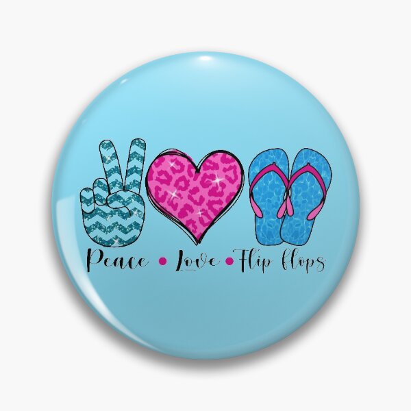 Item preview, PEACE LOVE FLIP FLOPS designed and sold by Jandsgraphics.