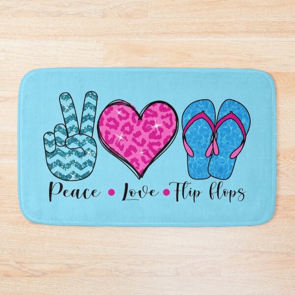 Item preview, PEACE LOVE FLIP FLOPS designed and sold by Jandsgraphics.