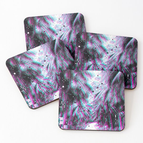 Item preview, Thailand Palm Trees Vaporwave Glitch Art designed and sold by glitchhub.