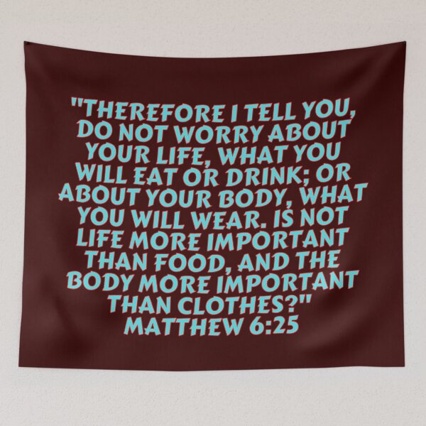 Item preview, Bible Verse Matthew 6:25 designed and sold by Prayingwarrior.