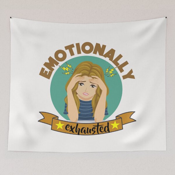 Item preview, Emotionally Exhausted designed and sold by dogcuddleralert.