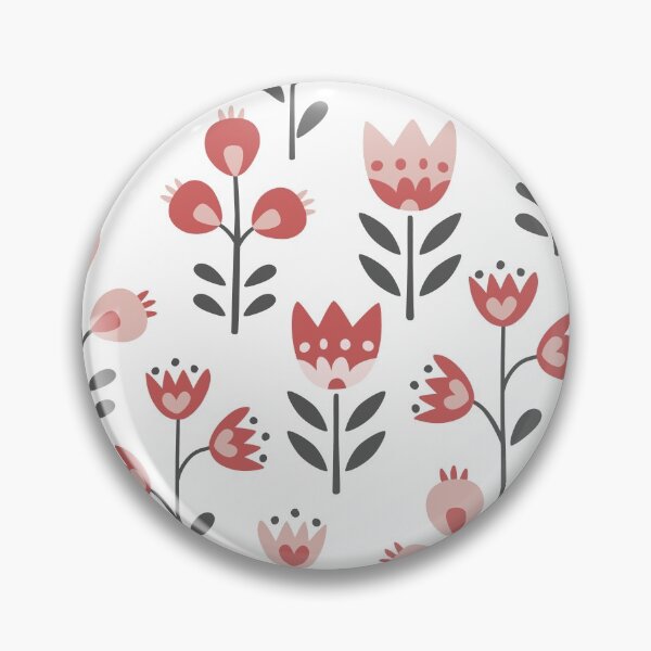 Item preview, Seamless pattern of simple flowers in folk style designed and sold by Red-ElYoubi.