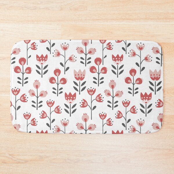 Item preview, Seamless pattern of simple flowers in folk style designed and sold by Red-ElYoubi.