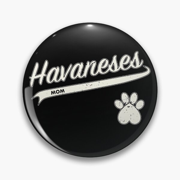 Item preview, Team Havaneses Mom - Retro Baseball Jersey - Paw accent - Vintage White lettering designed and sold by 8PawsStudio.