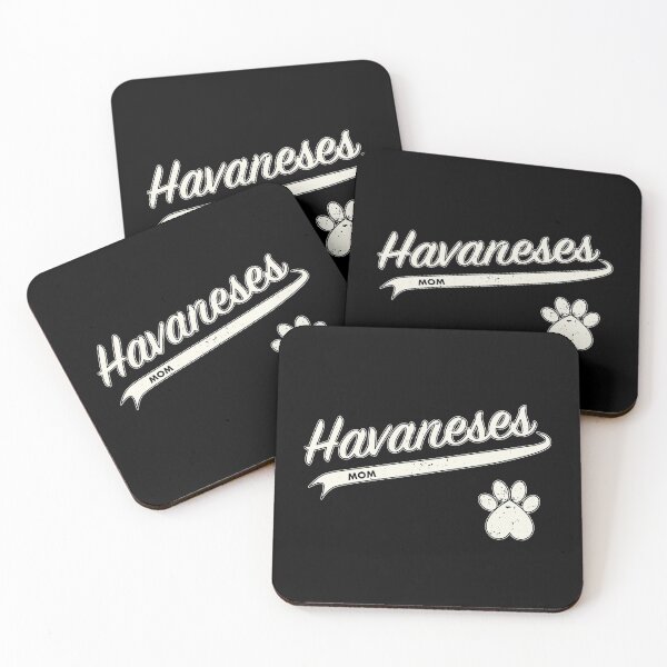 Item preview, Team Havaneses Mom - Retro Baseball Jersey - Paw accent - Vintage White lettering designed and sold by 8PawsStudio.