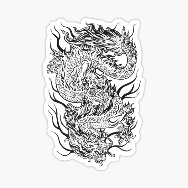 Kaido Dragon Form Sticker By Mangapanels Redbubble