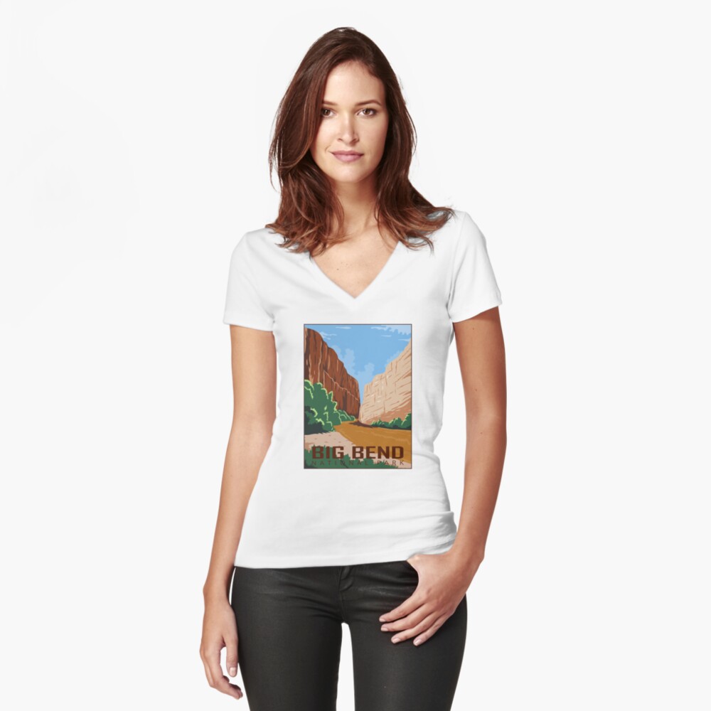 Item preview, Fitted V-Neck T-Shirt designed and sold by Home-Spirit.