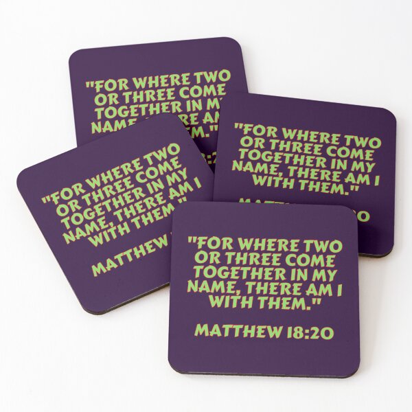 Item preview, Bible Verse Matthew 18:20 designed and sold by Prayingwarrior.