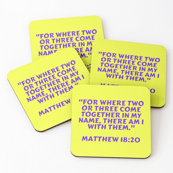 Item preview, Bible Verse Matthew 18:20 designed and sold by Prayingwarrior.