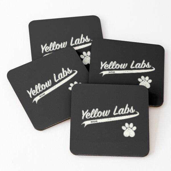 Item preview, Team Yellow Labs Mom - Retro Baseball Jersey - Paw accent - Vintage White lettering designed and sold by 8PawsStudio.
