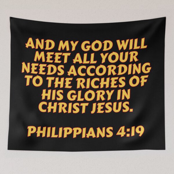 Artikelvorschau, Bibelvers Philipper 4:19 entworfen und verkauft von Prayingwarrior.