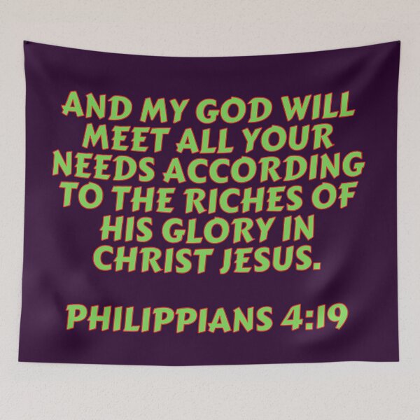 Artikelvorschau, Bibelvers Philipper 4:19 entworfen und verkauft von Prayingwarrior.