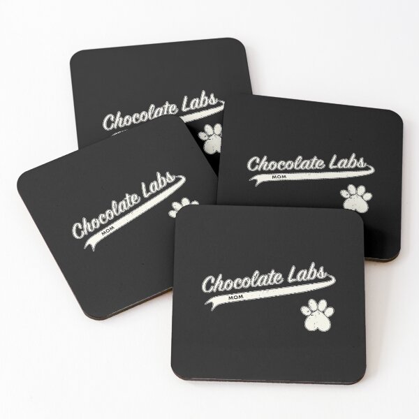 Item preview, Team Chocolate Labs Mom - Retro Baseball Jersey - Paw accent - Vintage White lettering designed and sold by 8PawsStudio.