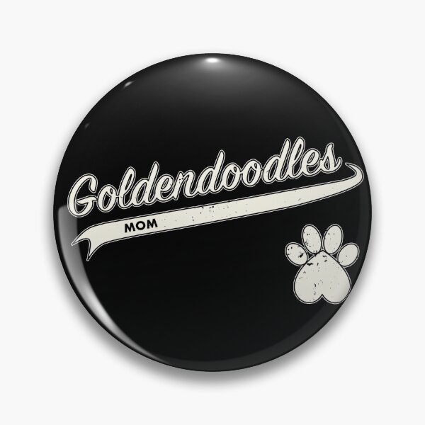Item preview, Team Goldendoodles Mom - Retro Baseball Jersey - Paw accent - Vintage White lettering designed and sold by 8PawsStudio.