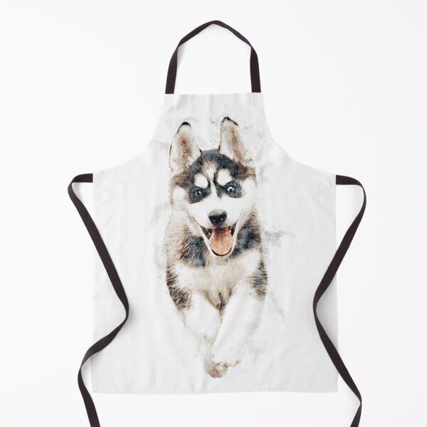 Item preview, Cute Siberian Husky Puppy Watercolor Artwork designed and sold by Typeglyphs.