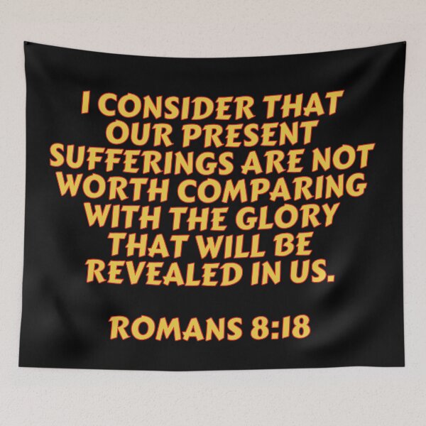 Item preview, Bible Verse Romans 8:18 designed and sold by Prayingwarrior.
