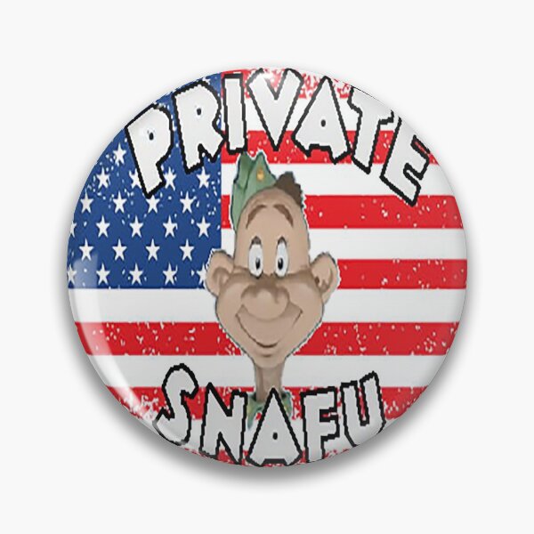 Aperçu de l'œuvre SNAFU privé vintage sur drapeau américain créée et vendue par Wtp1985.