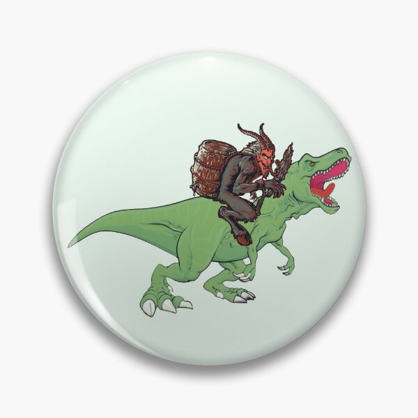 Item preview, Krampus riding dinosaur - funny Christmas designed and sold by SidTastic .