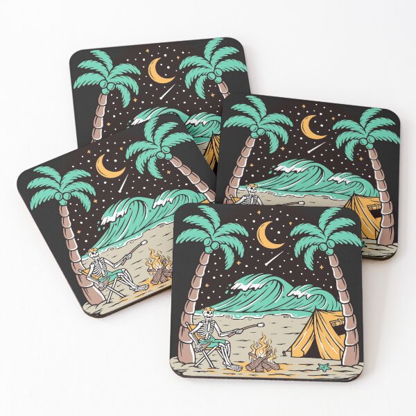 Item preview, Camping on the Beach Illustration designed and sold by VerboShop.