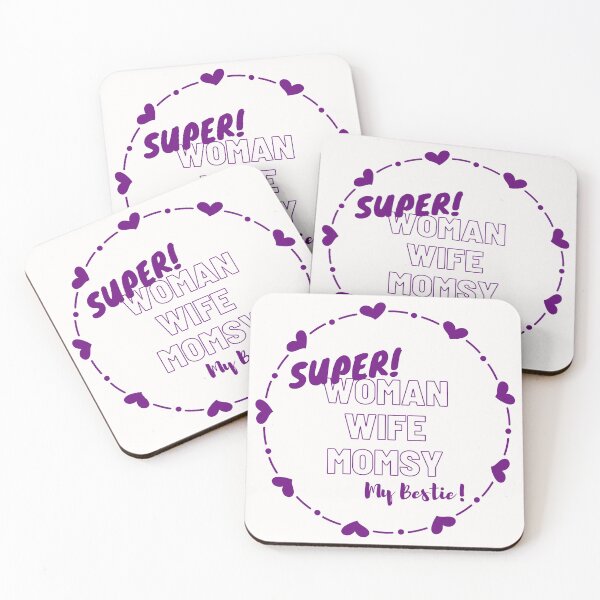 Item preview, Super woman wife momsy, My Bestie! in White designed and sold by ForeverInColors.
