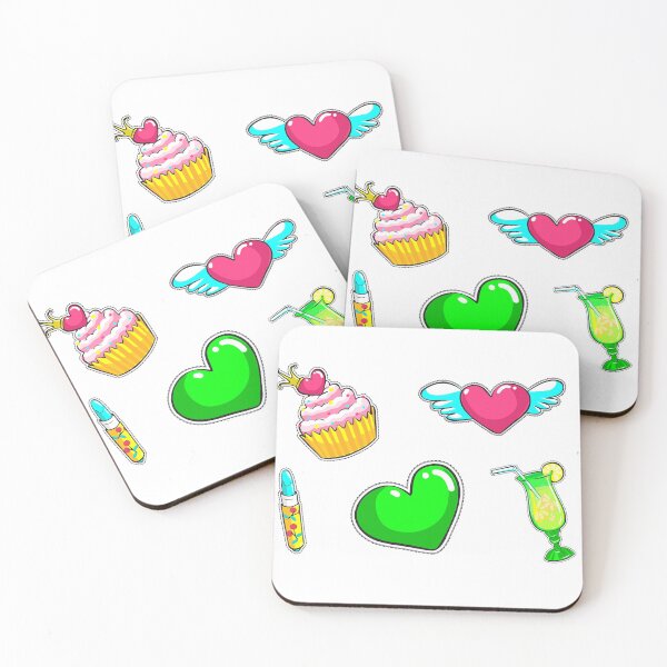 Item preview, Cute Colourful Girly sticker pack designed and sold by TheImperfecto.