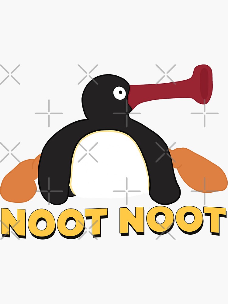 Imagen 3 de 3, Pegatina con la obra pingu noot noot, diseñada y vendida por shopserendipity.