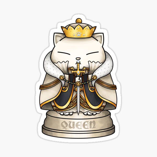 Cat Chess Queen Sticker