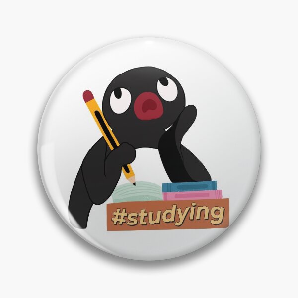 Item preview, pingu studying designed and sold by Serendipity Studios.