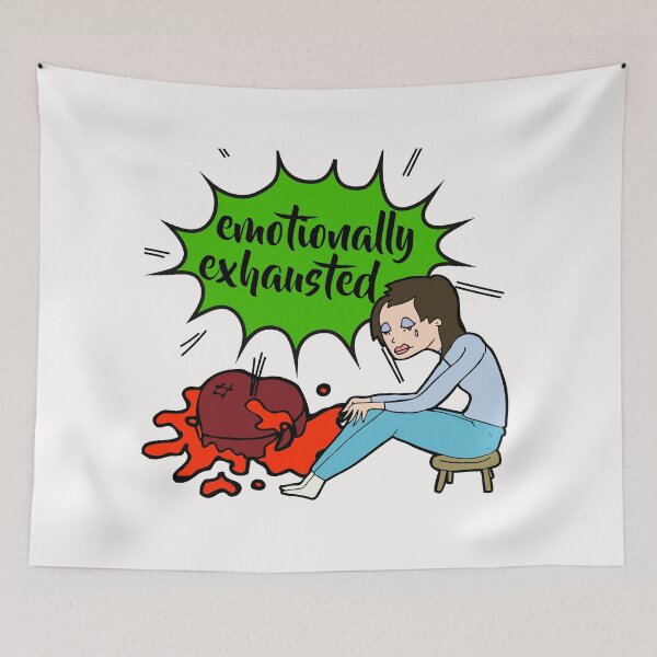 Item preview, Emotionally Exhausted designed and sold by dogcuddleralert.