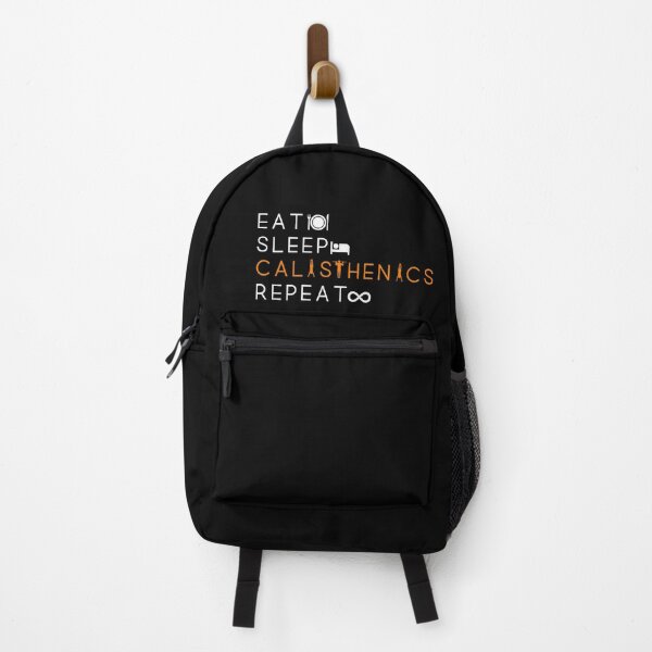 Item preview, Eat sleep calisthenics repeat - Black background designed and sold by Atleta-Cali.