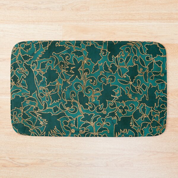 Item preview, Traditional oriental patterns green gold designed and sold by hobakmacha.