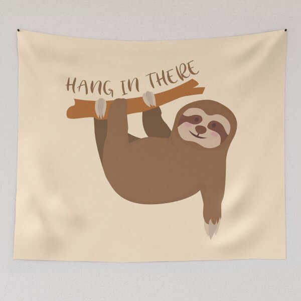 Item preview, Hang In There Cute Sloth designed and sold by PlumBlushCo.