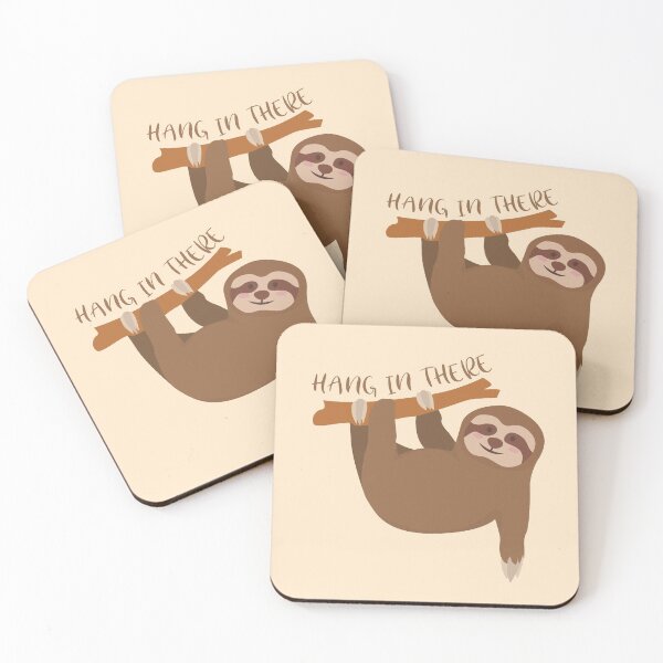 Item preview, Hang In There Cute Sloth designed and sold by PlumBlushCo.