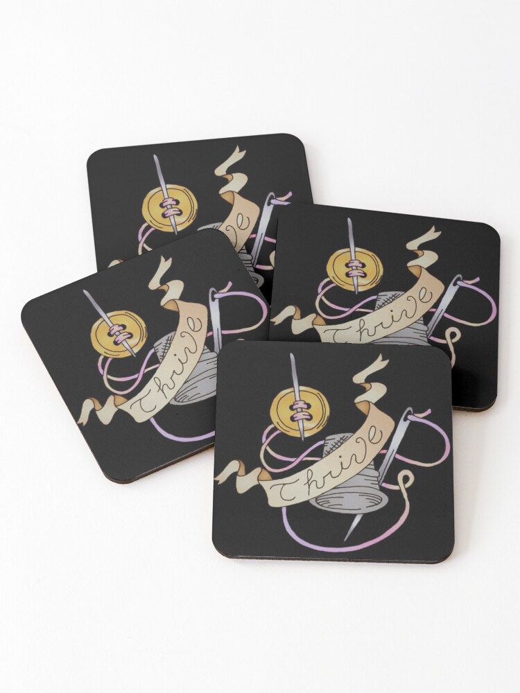 Thumbnail 1 of 5, Coasters (Set of 4), Thrive designed and sold by LarpTrash.