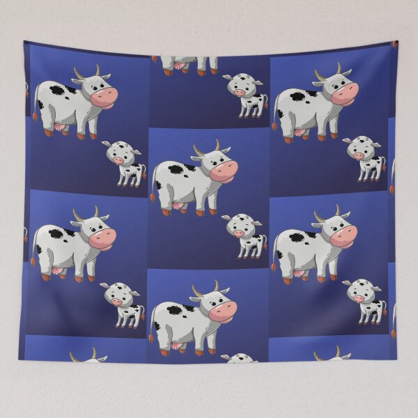 Item preview, Cartoon Dairy Cow And Calf   designed and sold by WoodburyLake.