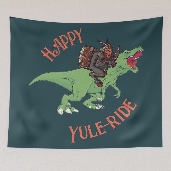 Item preview, Happy Yuletide - funny Krampus pun designed and sold by SidTastic .