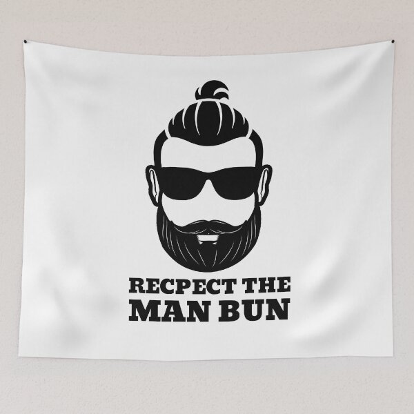 Item preview, Respect The Man Bun Beard Sunglasses designed and sold by komsikomsi.