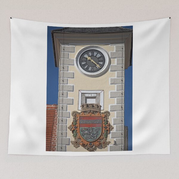 Item preview, Church tower with clock detail in Mödling Lower Austria designed and sold by goceris.