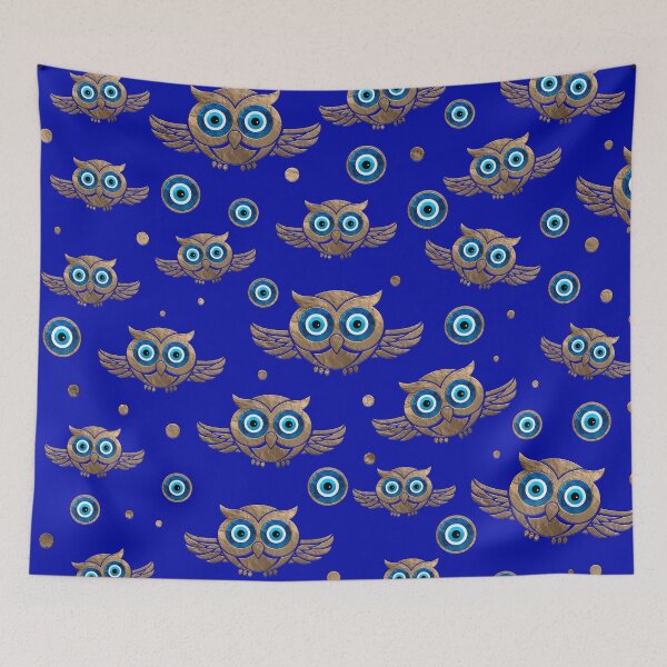 Item preview, Cute Owl Evil Eye Pattern designed and sold by k9printart.