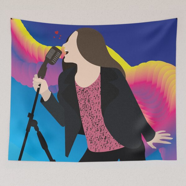 Item preview, Teenage girl with microphone singing designed and sold by KARTICK DUTTA.