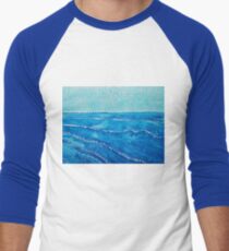 Japanese Waves original painting Men's Baseball ¾ T-Shirt