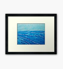 Japanese Waves original painting Framed Print