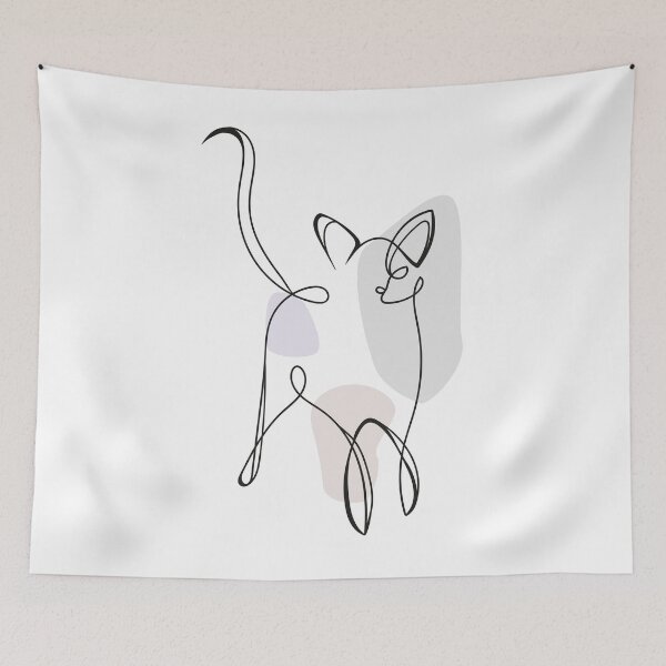 Item preview, OneLine cat designed and sold by OneLine24.