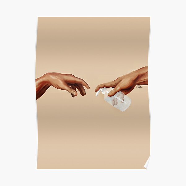 Michelangelo - Wash Your Hands Poster