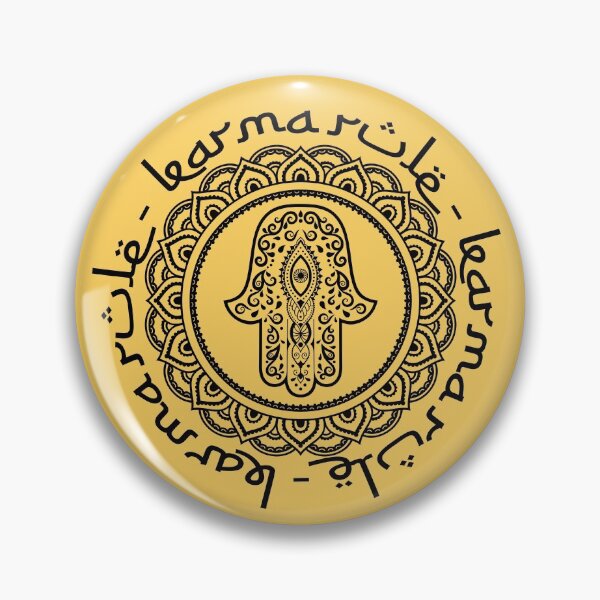 Item preview, Karma Rule - Hamsa Good Luck and Fertility - Yellow designed and sold by NoMatterLab.