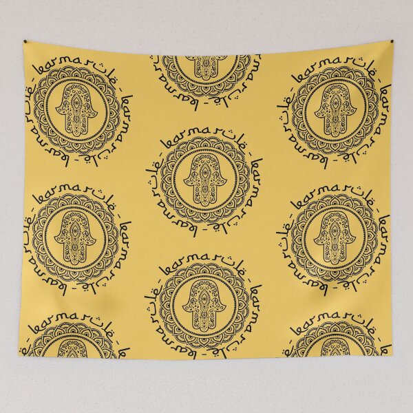 Item preview, Karma Rule - Hamsa Good Luck and Fertility - Yellow designed and sold by NoMatterLab.