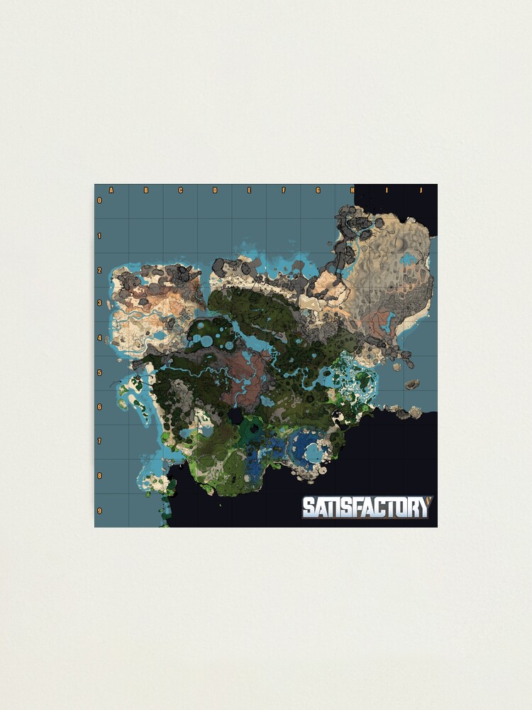 Satisfactory Map Update 3 Satisfactory Game - Map" Photographic Print By Cornerdoorstore | Redbubble