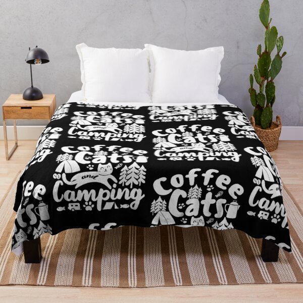 Item preview, Coffee Cats And Camping | Caffeine My Cat And The Mountains designed and sold by GravitiTees.